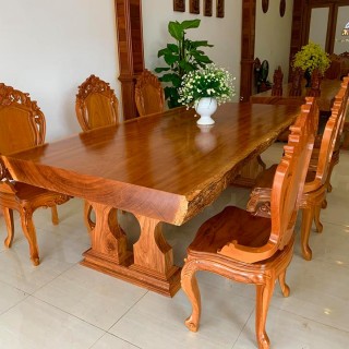 Bộ bàn ghế gỗ nguyên khối - Gỗ Quý Mộc Thạch - Công Ty Gỗ Quý Đắk Lắk Mộc Thạch